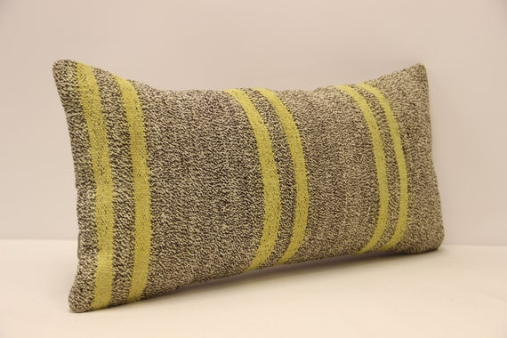 ストライプ柄枕 12x24 ( 30 x 60 cm ) トルコキリム ボヘミアン ピロー 