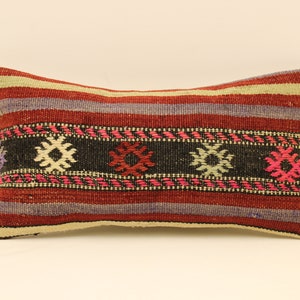 Cuscino etnico Kilim, 8x16 cuscino copertura, cuscino decorativo, copertura cuscino Kilim, cuscino in moquette Boho, fatto a mano Kilim lombare 4ykf-447