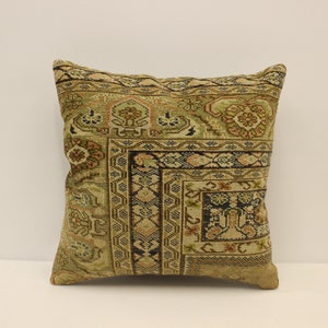 Tappeto fine Fodera per cuscino, 16x16 in 40x40 cm, Cuscino da letto fiammeggiante geomatrico, Cuscino vintage Divano cuscino tribale, 4kf-1010