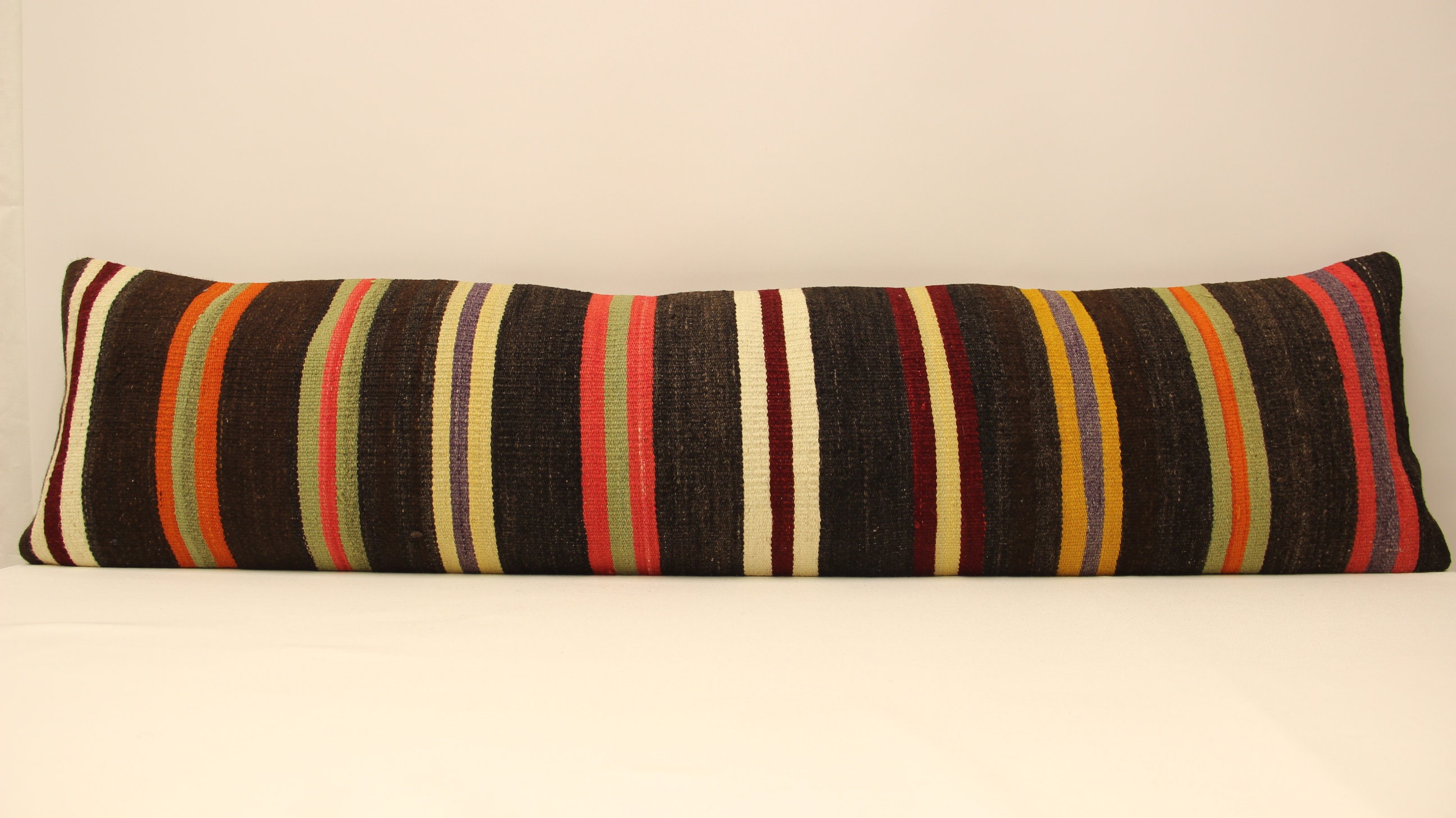12x48 in, Blue,Orange,Green,Black,Pink,Purple,Beige,Red, Brown,Yellow,White,Turkish Kilim Pillows,Kilim Cushion Cover,30x120 cm,  4oyf-124