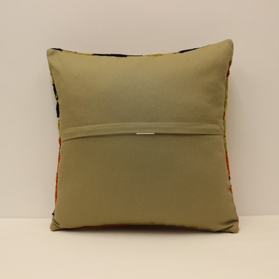 トルコキリムクッションカバー、18 x 18 インチ、45 x 45 cm