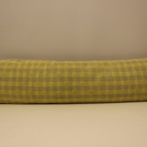 Vintage Turkish Kilim Pillow Cover, Long Lumbar Cushion (12x47 inch)