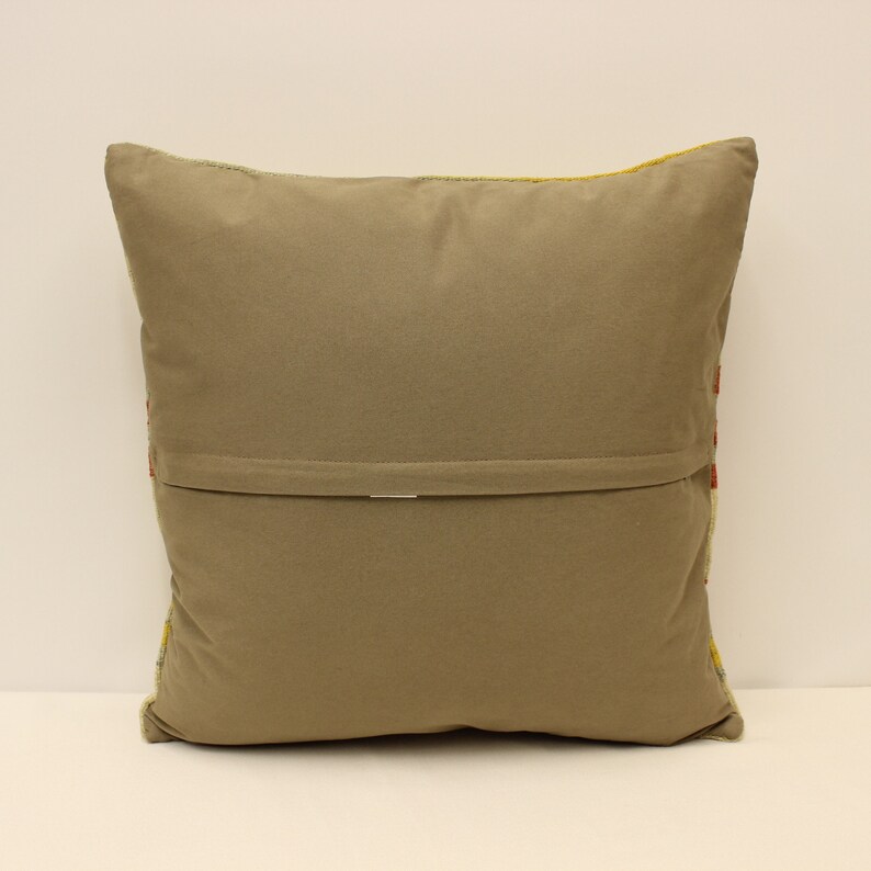 Turkish Kilim Pillow Covers 20x20 inches 50x50 cm Bolster Pillow Handmade Rug Cushion Case Throw Pillow Blue Green White 4ef-675