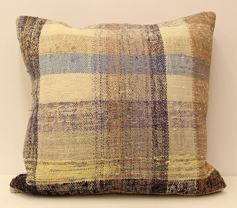 Big Pillow Cover 24x24 Kilim Pillow Case Sofa Pillow Etsy