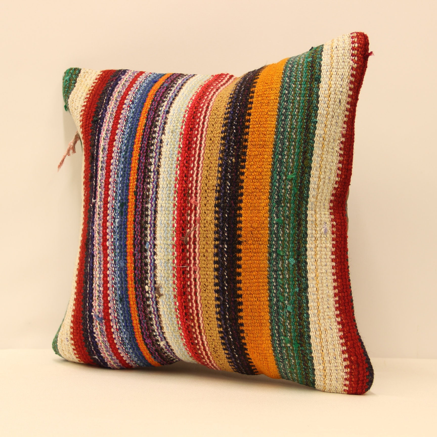 Vintage Pillow 16x16 Cover Handmade Kilim Home Living Design Etsy UK