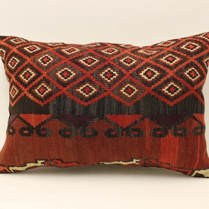 Cuscino Kilim etnico, cuscino Kilim turco 16x24, Kilim vintage, cuscino di tiro, cuscino tribale Boho, cuscino Kilim Cover, Home Decor 4kaf-975