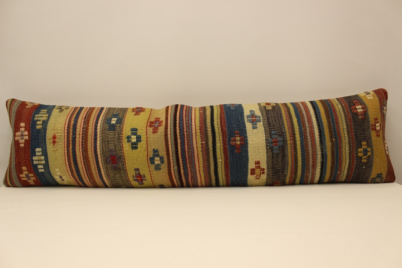 Turkish Kilim Bedding lumbar decorative pillow cover Long Cushion Bolster 4oyf-811 King size pillow cover 12x47 inch 30x120 cm