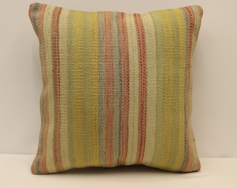 パッチワークキリム クッションカバー：ヴィンテージトルコラグ