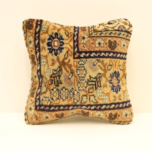 12x12 Kilim Pillow Case, Boho Throw Pillow Cover, Turkish Lumbar Pillow, Wool Pillow Cover, Kilim Pillow Cover, Decorative Pillow Cover 4of-1239