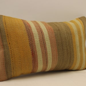 Federa 12x20 Kilim, copertura cuscino boho throw, cuscino lombare turco, copertura cuscino in lana, copertura cuscino Kilim, copertura decorativa cuscino 4oef-1545