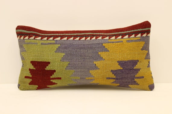 Ethnic Kilim Pillow 8x16 Pillow Cover Decorative Throw Pillow Kilim Cushion Cover bohemian Carpet Pillow handmade Kilim Lumbar 4ykf 402 Etsy