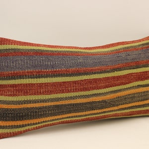 Vintage Cuscino Copertina 10x20 in 25x50 cm Lumbar Marrone Nero Blu Fiammeggiante Cuscino Boho Kilim Cuscino Divano Tribal Pllow 4yef-890