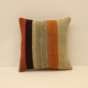 12x12 Funda de almohada Kilim, Funda de almohada Boho Throw, Almohada lumbar turca, Funda de almohada de lana, Funda de almohada Kilim, Funda de almohada decorativa, 4of-422