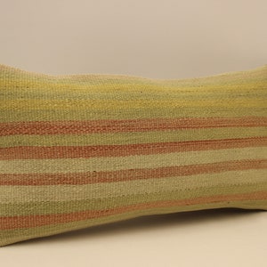 Cuscino di design, Fodera per cuscino 12x24, Cuscino Kilim turco, Cuscino kilim etnico, Lancio decorativo, Cuscino accento Boho, Fodera per cuscino 4oaf-1078
