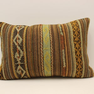 Cuscino Kilim etnico, cuscino Kilim turco 16x24, Kilim vintage, cuscino di tiro, cuscino tribale Boho, cuscino Kilim Cover, Home Decor 4kaf-659
