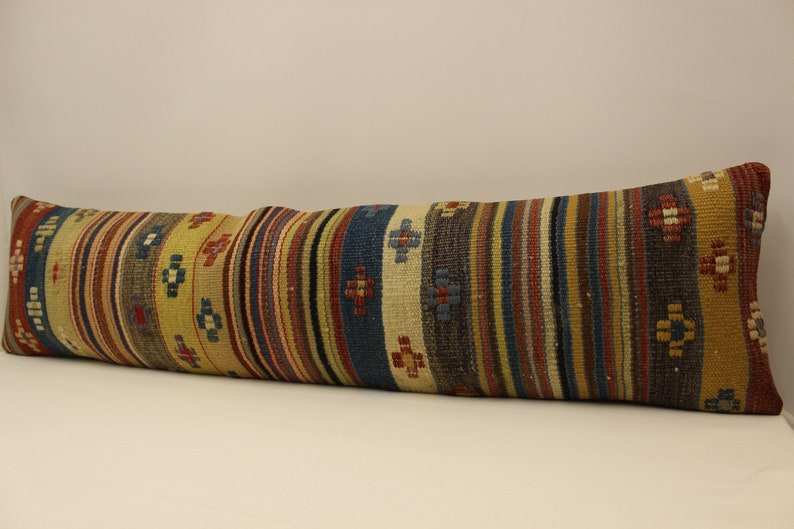 Turkish Kilim Bedding lumbar decorative pillow cover Long Cushion Bolster 4oyf-811 King size pillow cover 12x47 inch 30x120 cm