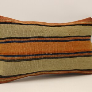 12x20 Kilim Pillow, Turkish Kilim Pillow, Bohemian Kilim Pillow, Handwoven Kilim, Boho Pillow, Throw Pillow, Handmade Kilim Lumbar 4oef-1299