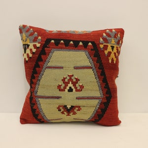 Cuscino Kilim turco 16x16, Decorazioni per la casa, Cuscino Kilim, Cuscino Kilim intrecciato a mano, Cuscino Boho, Cuscino, Fodera per cuscino, Beeding 4kf-903