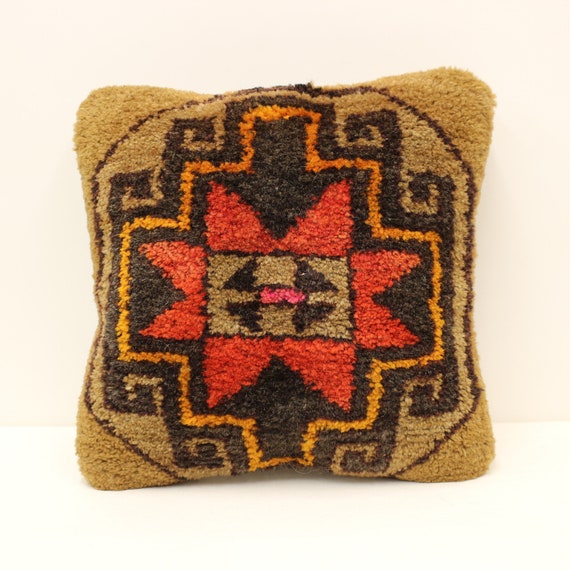 クッションカバー、16 x 16 インチ 40 x 40 cm、トルコキリムラグ