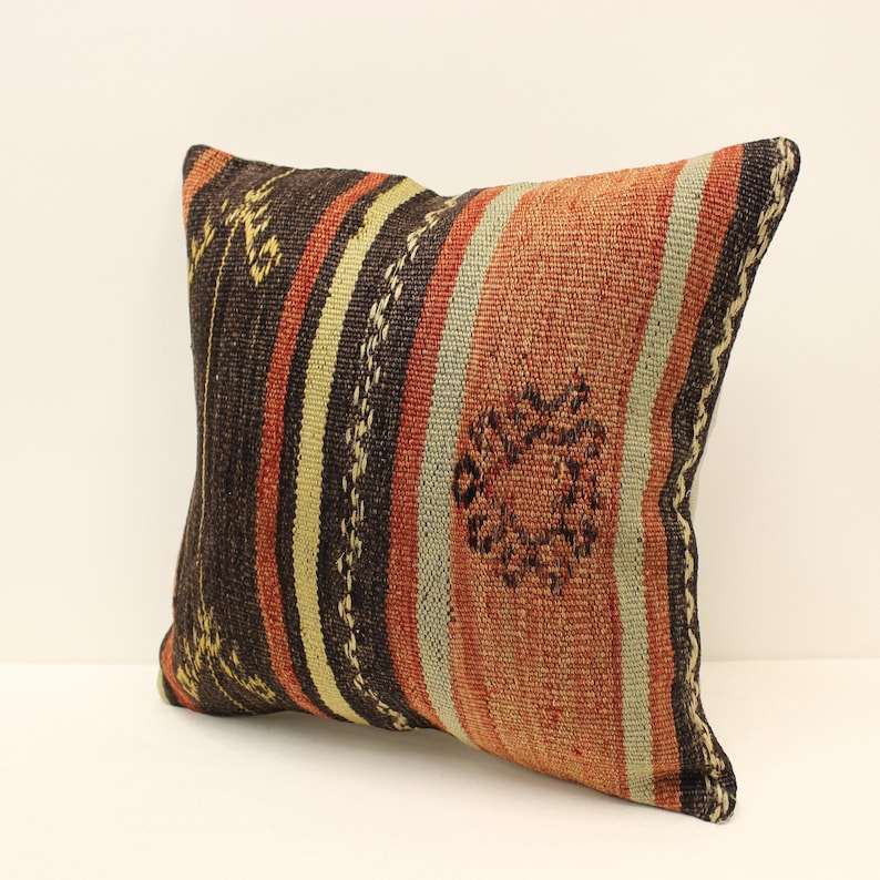 Turkish Kilim Pillow Cover 18x18 in 45x45 cm Throw Pillow Case Decorative Pillow Mudcloth Pillow Bho Cushion 4kbf-1652