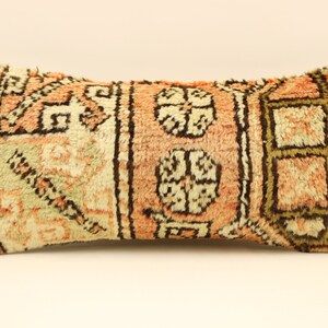 Almohada decorativa, Funda de almohada de 10x20, Almohada Boho Kilim, Almohada Kilim turca tejida a mano, Almohada de sofá, Funda de cojín 4yef-1616
