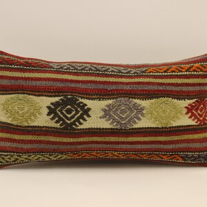 Fodera per cuscino vintage, 10x20 in 25x50 cm, Rosso lombare Beige, Blu,Flaming Bedding Pillow Boho Kilim Cuscino Divano Tribal Pllow, 4yef-910
