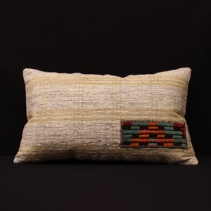 12x20 Kilim Pillow, Turkish Kilim Pillow, Bohemian Kilim Pillow, Handwoven Kilim, Boho Pillow, Throw Pillow, Handmade Kilim Lumbar koef-275