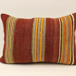 Cuscino Kilim etnico, cuscino Kilim turco 16x24, Kilim vintage, cuscino di lancio, cuscino tribale Boho, cuscino Kilim Cover, Home Decor 4kaf-973