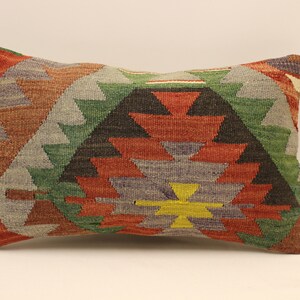 Cuscino Boho Kilim, Cuscino Kilim 10x20, Cuscino Kilim turco, Cuscino Boho tribale, Cuscino, Tessuto etnico, Fodera per cuscini, 4oef-1596