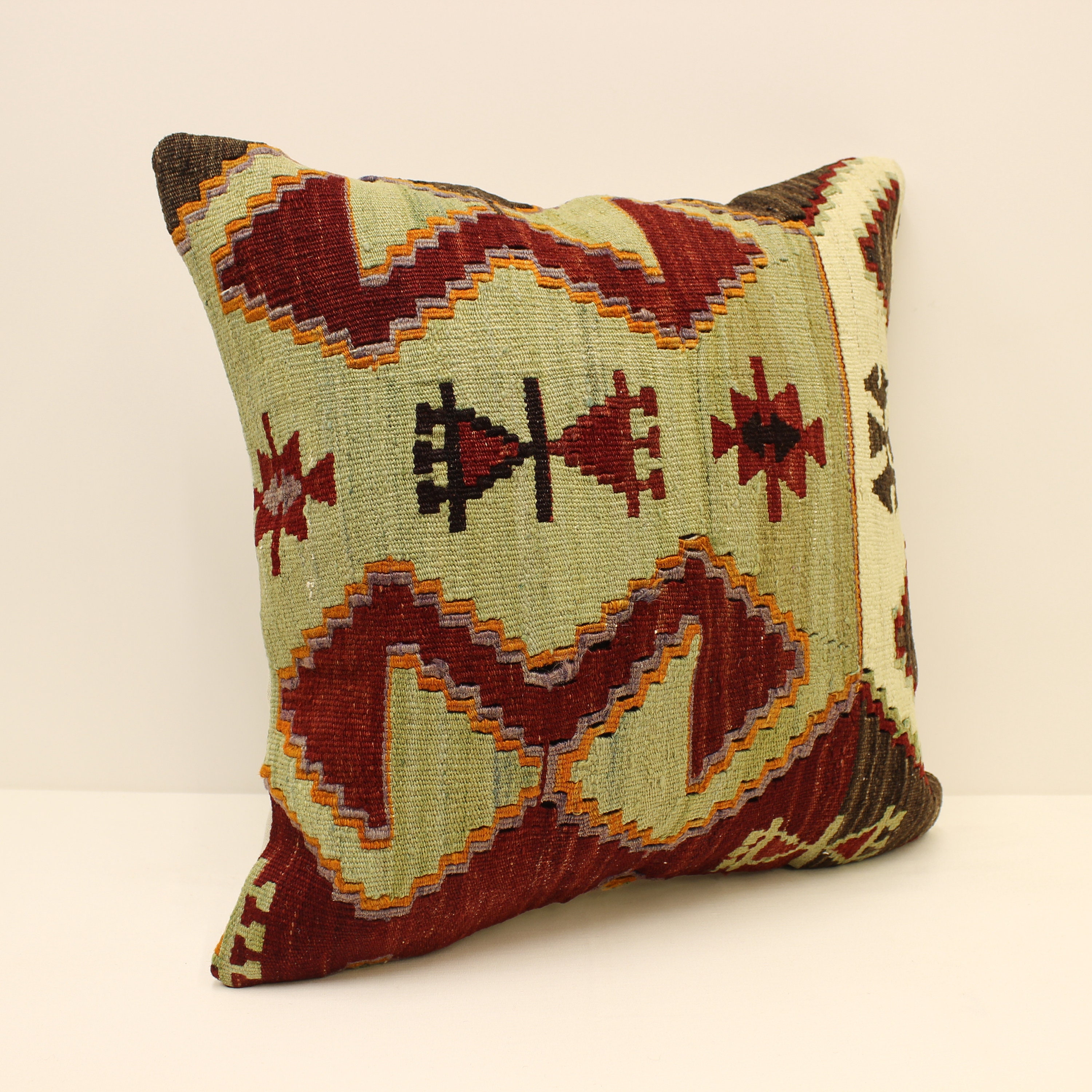 キリム クッションカバー、20 x 20 インチ 50 x 50 cm トルコ キリム