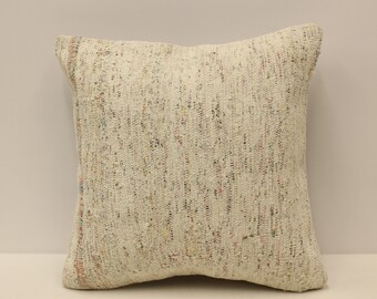 Carpet pillow, boho decor pillow, tribal rug pillow, sofa pillow 16x16 handmade pillow, anatolian pillow, cushion cover vintage rug 4kf-1434