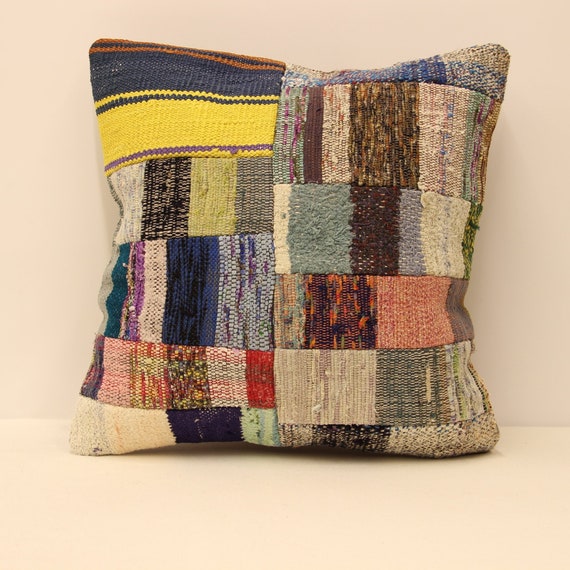 Patchwork sales throw pillows