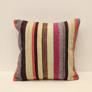 キリム クッションカバー 16 x 16 インチ 40 x 40 cm ハンドメイド