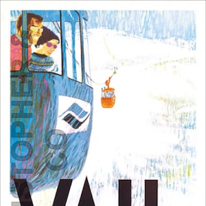 VAIL GONDOLA, COLORADO High-Quality Giclee Vintage Poster Print