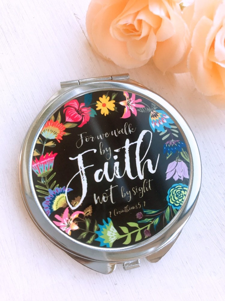 Bible verse compact mirror Scripture handheld mirror for we Etsy