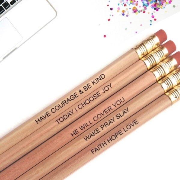 Quote Pencils Etsy