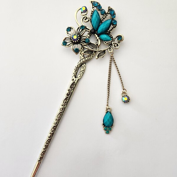 Antique style hair pin, hair fork