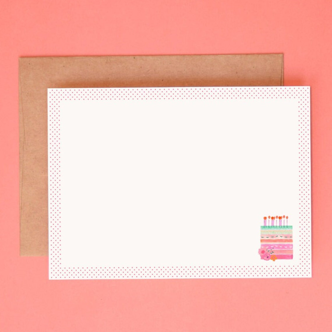 Birthday Cake Card Printable - Etsy