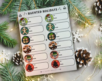 Spooky Holiday Sticker-Style Gift Tags