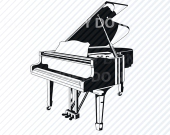 Piano Vector SVG – Music Keyboard Clipart (Digital Download)