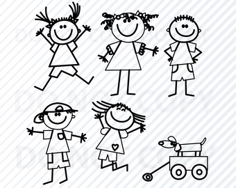 Download Stick Kids Svg Etsy