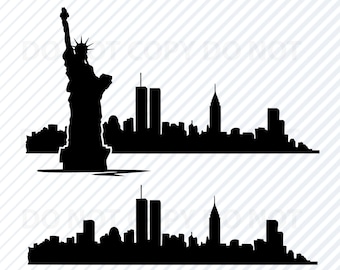 New York Skyline Svg Etsy