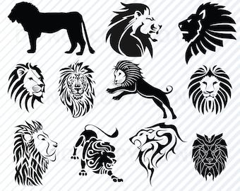 Free Free 224 Cricut Half Lion Face Svg SVG PNG EPS DXF File