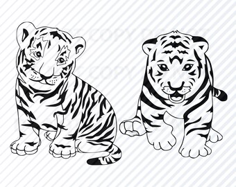 Baby Tiger Svg Etsy