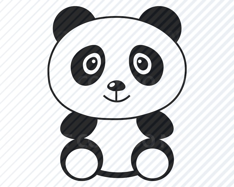 Download Baby Panda SVG Files Vector Images Clipart Panda Bear SVG ...