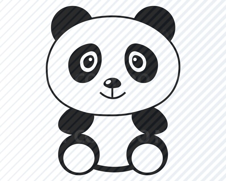 Download Baby Panda SVG Files Vector Images Clipart Panda Bear SVG ...