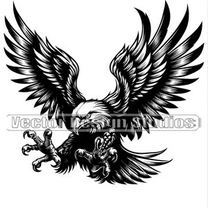 Flying Eagle Svg & PNG Files, Bald Eagle Patriotic Clipart Vector Image, 4th of July eagle shirt SVG Sublimation Design, Eagle Svg Graphic