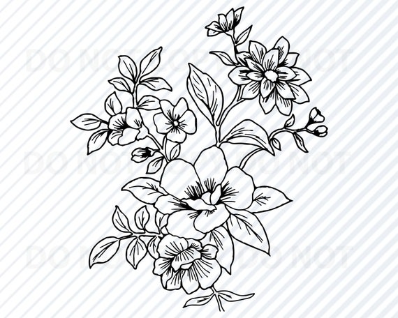 Free Free Flower A Svg SVG PNG EPS DXF File