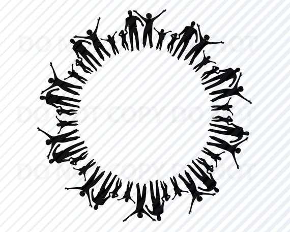Download Family Circle 2 SVG Family Vector Images People Silhouette ...