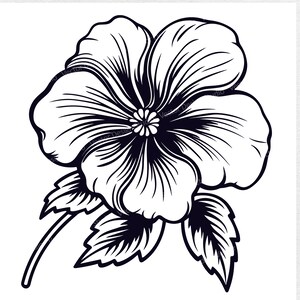 File in formato SVG viola per il mese di nascita di febbraio - immagini vettoriali floreali, silhouette di fiori, disegno in formato SVG di fiori viola, fiore di nascita ClipArt